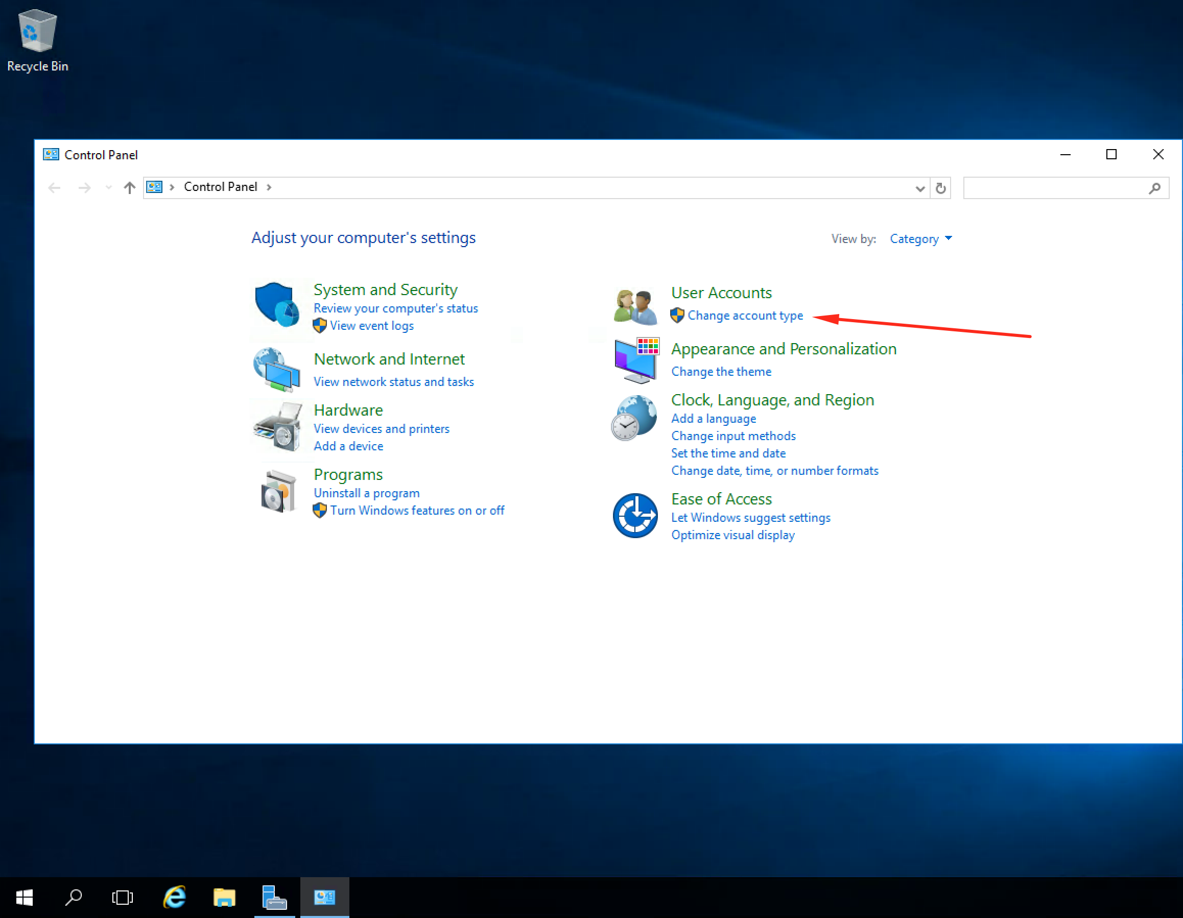 Смена пароля Windows 10