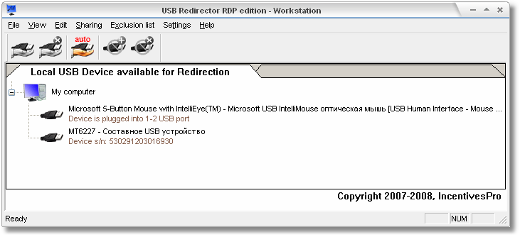 Windows USB Redirector